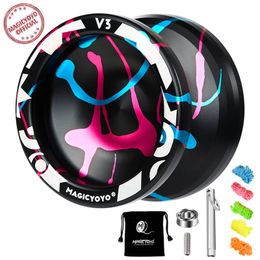 MAGICYOYO V3 Professional YoYo Metal Responsive Yo for Kids Beginner Replacement Unresponsive Yoyo Bearing Advanced Toys 240304