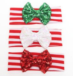 christmas baby girls glitter headbands green red sparkle babies santa hair accessories children xmas headband kids toddler hair ba8952862