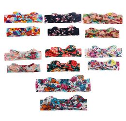 2PcsSet Mom Baby Headbands Mother Turban Moms Daughter Rabbit Ears Hairband Floral Print ParentChild Hair Accessories7707101