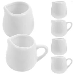 Dinnerware Sets 6 Pcs Old Fashioned Syrup There Is Sauce Spoon Practical Ceramic Cups Cream Frothing White Milk Pitchers