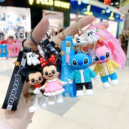 Anime Cartoon Hoodies PVC Animation Designer Keychains Doll Charm Key Ring Pendant Dolls Bags Car Ornaments Birthday Gift