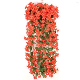 Decorative Flowers Durable High Quality Practical Flower Vine Fake Garland Plant 1 Pc Artificial Home Garden Decor Silk