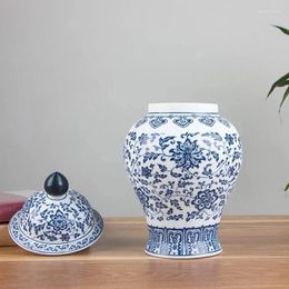 Vases Jingdezhen Antique Porcelain Blue And White General Tank Tea Jar Storage Tanks