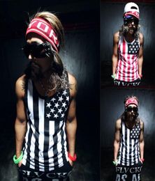 Whole Fashion Men Tank Top Tshirt Muscle Sleeveless Vest Shirt men039s summer Vest FASHION HIPOP USA NATIONAL FLAG TANK T1028660