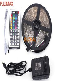 RGB LED Strip 5050 Waterproof 5M 150LEDS SMD 44Key IR Remote Mini Controller 12V 2A Power Adapter Fita LED Light Strip For Chr6499152