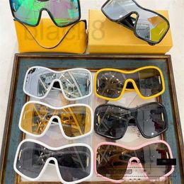 Sunglasses Designer New Integrated Mirror Sunglasses Personalised Windshields INS Same One piece Sun glasses LW40121 KPTH