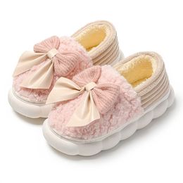 GAI LAYUE Cotton slippers women winter stay at home with thick soles anti slip and warm plush slippers 37123