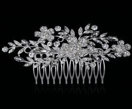 2019 Real Timelimited Hair Combs Round Feis Whole Fashion Crystal Leaf And Flower Bride Hair Decoration Pins Wedding Accessor4492686