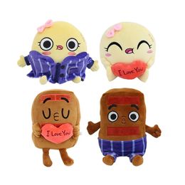 Wholesale cute chocolate plush toys children's games playmates holiday gifts room decoration claw machine prizes kid birthday christmas gifts