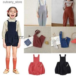 Jumpsuits Kids Strap Overalls Soor Ploom Brand Baby Girl Romper New Spring Summer Bottoms Toddler Overalls Boys Corduroy Pants Denni Jean L240307