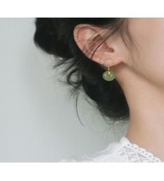 Dangle Chandelier Simple And Fashionable Gold Thread Winding Hetian Jade Earrings Handmade Personality Temperament JewelryDangle2790847