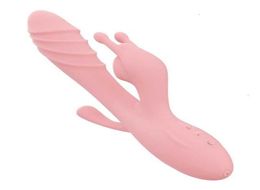 Sex Toy Massager 3 in 1 Dildo Rabbit Vibrator Waterproof Usb Rechargeable Anal Clitoris Toys for Women Couples Shop Online9616076