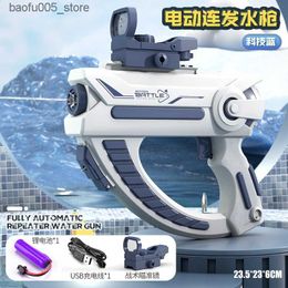 Sand Play Water Fun Electric Guns Toy Sprayer Full Automatic Repeater Spray Shooting Toys For Adult Kids Girls Summer Beach Party Fight Q240308