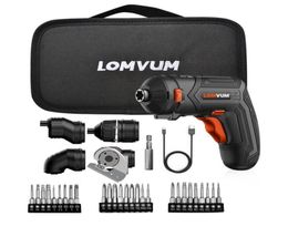 LOMVUM Mini USB Rechargeable Electric Screwdriver Set 4V Cordless Screwdriver Set 4 Heads Changeable Multifunctional Screwdriver 26942755