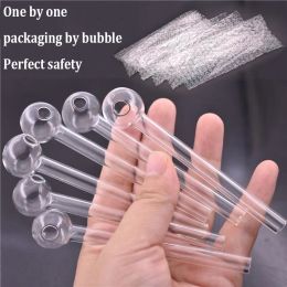 4inch Thick Pyrex Glass Oil Burner Pipe High Quality Glass Tube Smoking Pipes Tobcco Herb Glass Oil Nails Water Hand Pipes Smoking LL