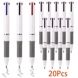 20Pcs 3in1 Multicolor Ballpoint Pen 07mm Retractable Fine Point Pens for Students Nurse Office Workers Black Blue Red Color 240229
