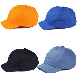 Ball Caps Short Brim Solid Color Soft Top Adjustable Men Baseball Cap Spring Autumn Shade Outdoor Korean Version Dad Hat Peaked