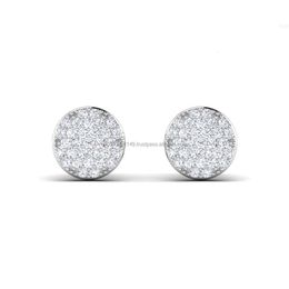 Best Selling Fashion Earrings Women 925 Sterling Silver Stud Round Crystal Cz Diamond Jewellery at Price