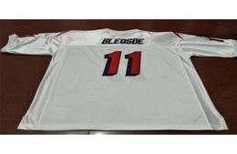 001 11 DREW BLEDSOE Game Worn 1993 White BLUE College Jersey size s4XL or custom any name or number jersey3458151