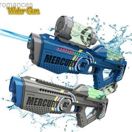 Toys Gun Sand Play Water Fun Luminous electric water gun fully automatic water absorption continuous water gun interactive water splashing Childrens Toys 240307