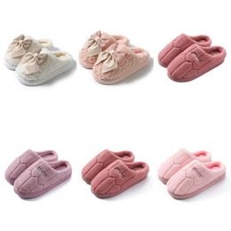 GAI LAYUE Cotton slippers women winter stay at home with thick soles anti slip and warm plush slippers 3713699