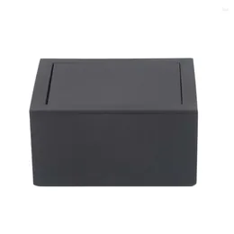 Jewelry Pouches Plastic Cufflinks Box Flip Cover Rotating For Case Packaging Gift