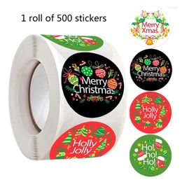 Gift Wrap 500pcs/Roll Merry Christmas Label Stickers Small Party Presents Sealing