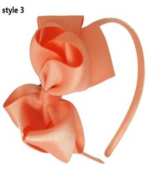 baby girls Solid Hairband Grosgrain Ribbon Hair Bows Two Layer Hairbow Women Fashion headband Hair Accessories 30pcs1240003