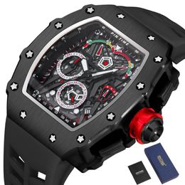 PINTIME Big Dial Sport Watch Men Chronograph Quartz Military Mens Watches Top Brand Luxury Gold Clock Hip Hop Reloj Relogio Montre271Q