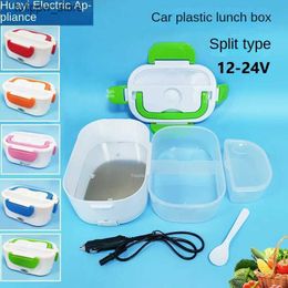 Bento Boxes Dinnerware Travel Car Work Heating Bento Box Fast Heating Food container Electric Heated Lunch Box 12V 220V EU Plug L240307