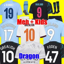 Soccer Jerseys HAALAND t shirt 23 24 DE BRUYNE PHILLIPS MANS CITIES GREALISH FERRAN MAHREZ FODEN BERNARDO CANCELO Z RODRIGO Football Shirt Men Kids Kit Sets Uniforms