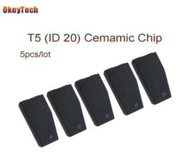 5pcslot Professional T5 ID20 Car Key Chip Blank Ceramic Carbon Original Unlock Transponder for Locksmith Tool T5 Chips4946853