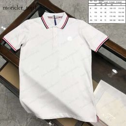 Monclair Shirt 2024 Mens Stylist Polo Shirts Luxury Designer Brand Mens Polo T Shirt Monclair T Shirt Summer Fashion Breathable Short-sleeved Lapel Casual Top 4012