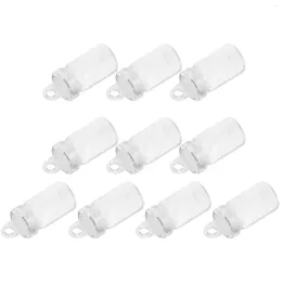 Vases 10 Pcs Pendant Wishing Bottle Little Glass Bottles Small Plastic With Plug DIY Mini Jar