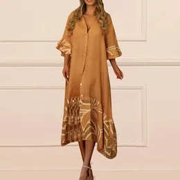 Party Dresses Luxury Long For Women 2024 Casual 3/4 Sleeve Patchwork Boho Floral Ruffle Maxi Dress Elegant Beach Summer