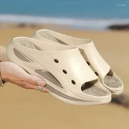 Sandals Style Eva Soft Men's Thick Bottom Beach Sports Mans Slipper Lightweight Non-slip Designed Main Push Male Footwear
