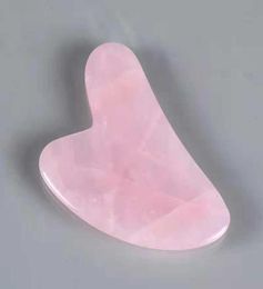 Natural Rose Quartz Scraper Gua Sha Massage Tool Jade Stone For Body Facial Eye Scraping Plate Massage Relaxation Health Care8724731