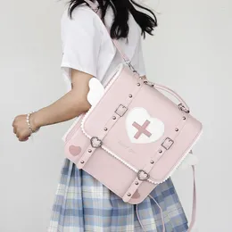 School Bags Cute Lolita Japanese Preppy Style Backpack For Sweet Girl Uniform Bag Small Travel Wings Day Pack Women Ita