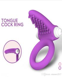 Clitoral Vibrator Reusable Vibrating Penis Rings Oral Sex Toy Delay Spray Lasting Cock Ring Adult Sex Products For Man7929093