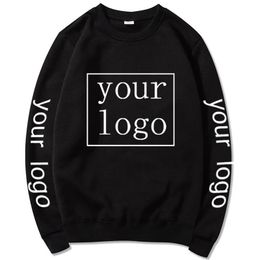 Custom Printing Pullover Harajuku MenWomen DIY Your Like Po Crewneck Sweatshirts Fashion Customised Wholesale Clothing 240307