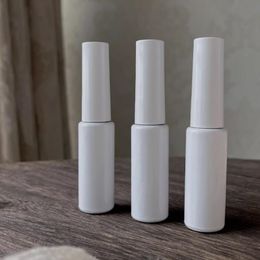 8ml Empty Nail Polish Glass Bottle White Portable Gel Container Filled Storage Box Round Makeup Tube Brush