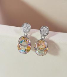 Stud Earrings Round Designer Earing With Austrian Crystal For Girls Trending Jewellery 2022 Christmas Women Bijoux Gift1074356
