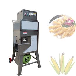 Wet Fresh Maize Sheller Sweet Corn Thresher Corn Cob Seed Separator / Cooked Boiled Corn Maize Sheller with Conveyor