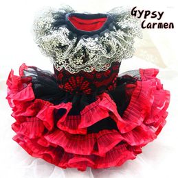 Dog Apparel Handmade Clothes Pet Supplies Princess Dress Noble Gold Lace Collar Tutu Black Edge Skirt Evening Party One Piece