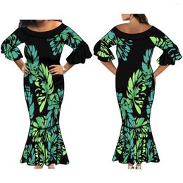 Party Dresses Wholesale Custom Long Bodycon Fishtail Evening Dress Polynesian Tribal Trumpet Mermaid Plus Size Womens Clothing