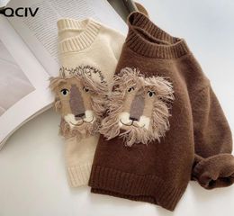 Pullover Children Sweater Lion Boys Sweaters Autumn Teenager Cardigan For Clothes Cotton Toddler Baby Knitwear2551650