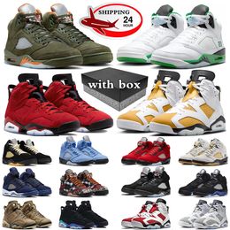 j5 with box jumpman 5 basketball shoes 5s Lucky Green Olive Dusk Midnight Navy 6s Toro Bravo Yellow Ochre Aqua Cool Grey mens trainers men sneakes sports