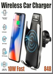 848D S5 Automatic Clamping 10W Qi Wireless Car Charger 360 Degree Rotation Vent Mount Phone Holder For iPhone Android Universal Ph8117041