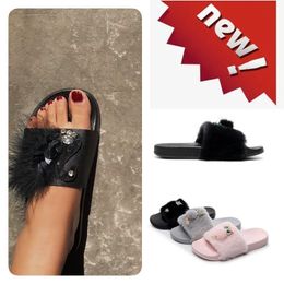 designer Slippers Beach Classic Flat Sandals Luxury Summer Leather Flip Flops Top Quality Men Women Slides GAI Size 36-41 Flat heel Sliders lady