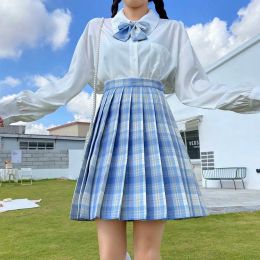 skirt Summer Women's Mini Skirt Harajuku Korean Fashion Sweet Cute Kawaii Skirt Girl High Waist Plaid Pleated Skirt Girl Ice Cream Gir